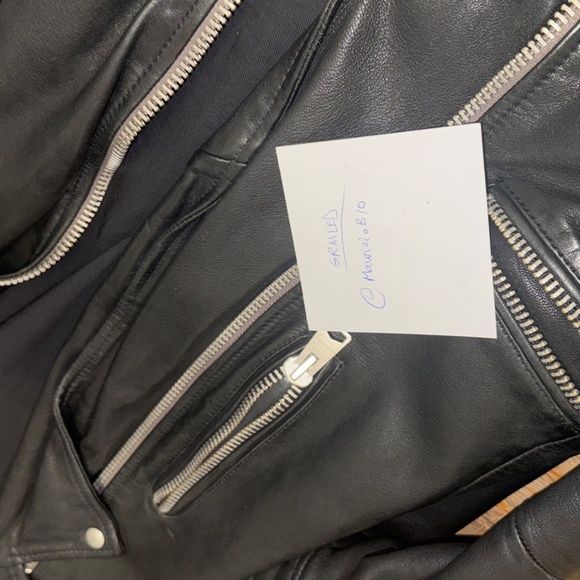 All Saints Leather Moto Jacket - Picture 3 of 8